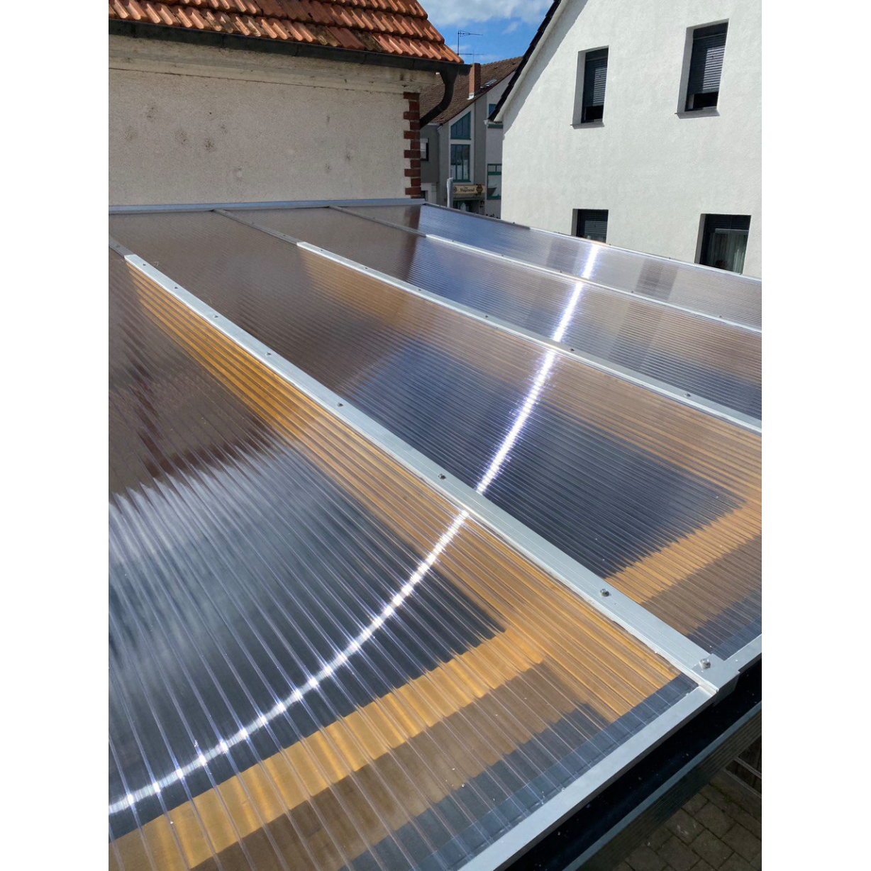 Polycarbonat Stegplatten X-Struktur in klar