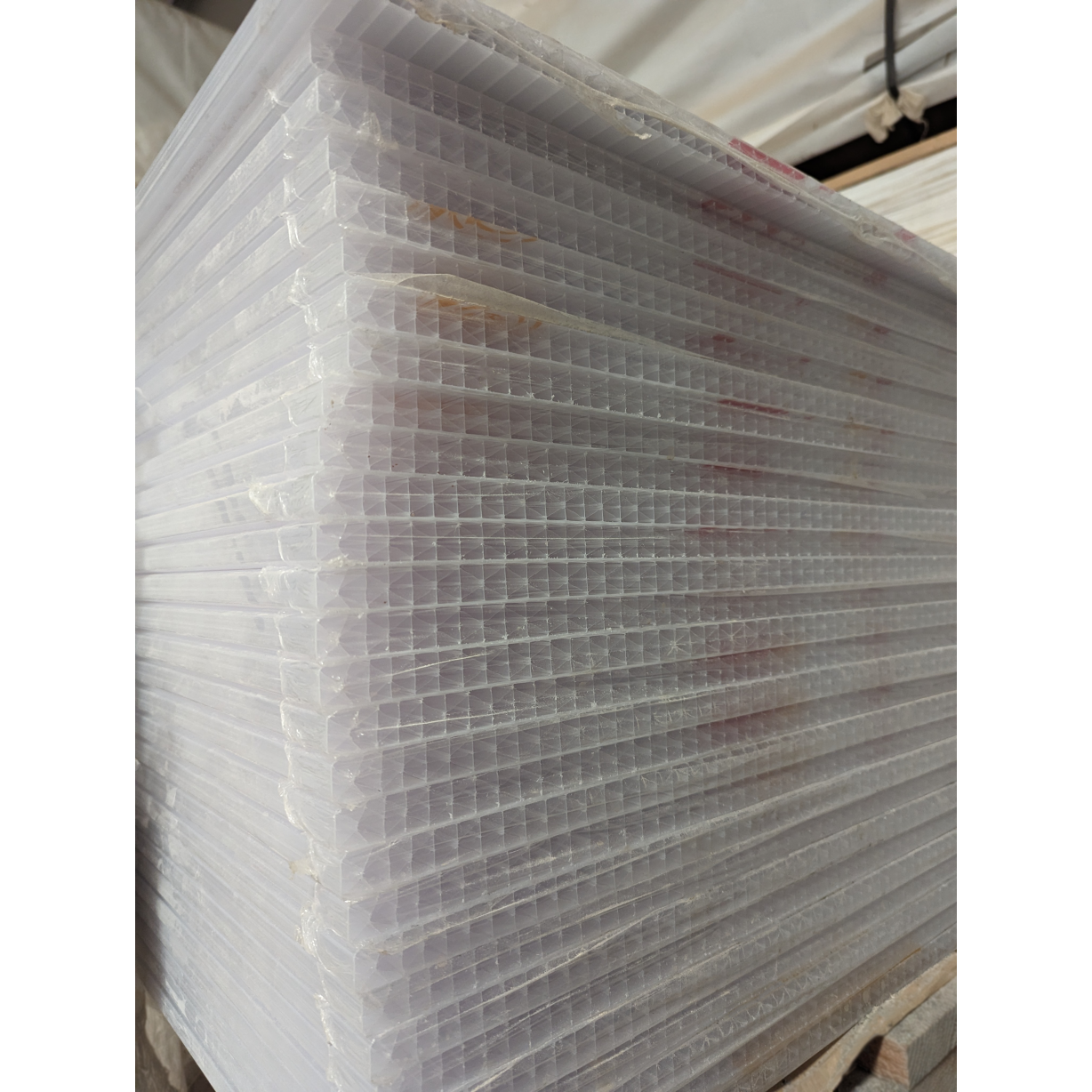 Polycarbonat Stegplatten X-Struktur in opal
